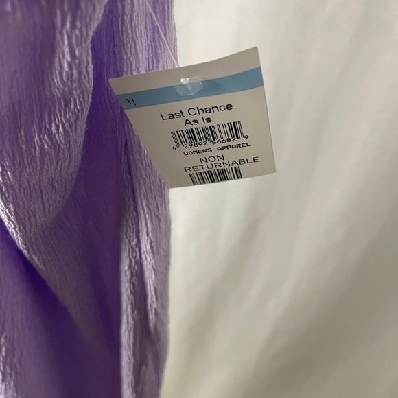 OLIVIA SKY Ruffle Strap Sleeveless Purple Dress size large NWT - Picture 5 of 8